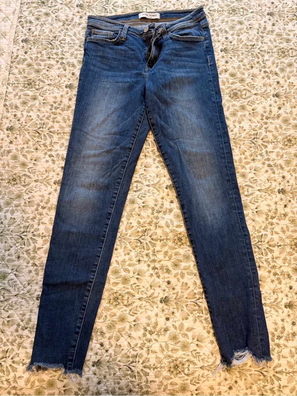 Flying Monkey Dark Blue Ankle Skinny Jeans